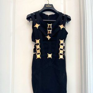 Mini Bodycon Dress with Metal